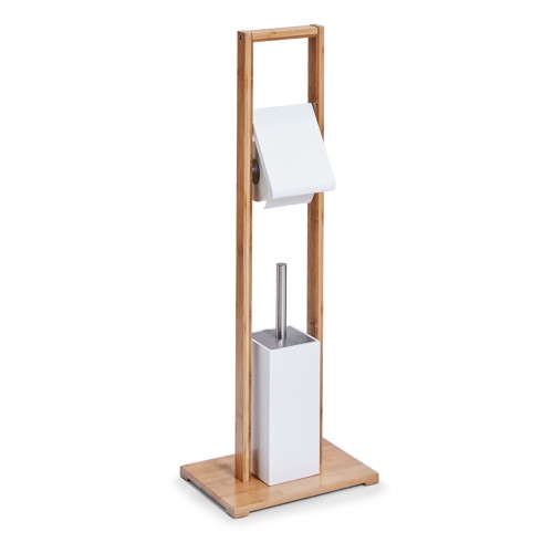 Zeller WC-Garnitur, Bamboo/MDF, weiß