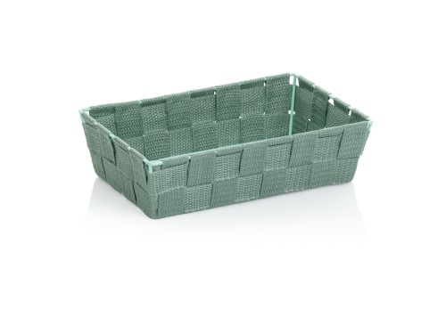 Kela Korb Alvaro aus PP-Faserband, lindgrün, ca. 230mm x 150mm x 60mm (L x B x H)