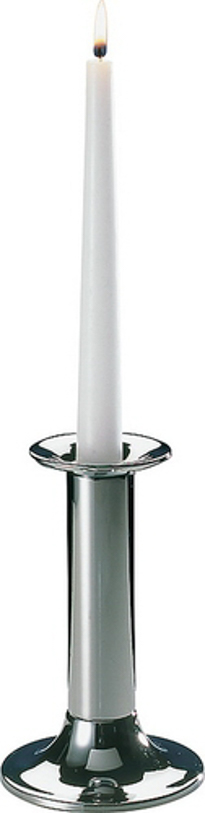 Kerzenleuchter 1-flammig Ø 10 cm, H: 16 cm Metall hartverchromt extra schwerer Fuß mit möbelschonender Unterseite (ohne