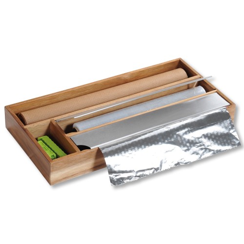 Kesper Folienspender, 4 Fächer, Akazie, FSC