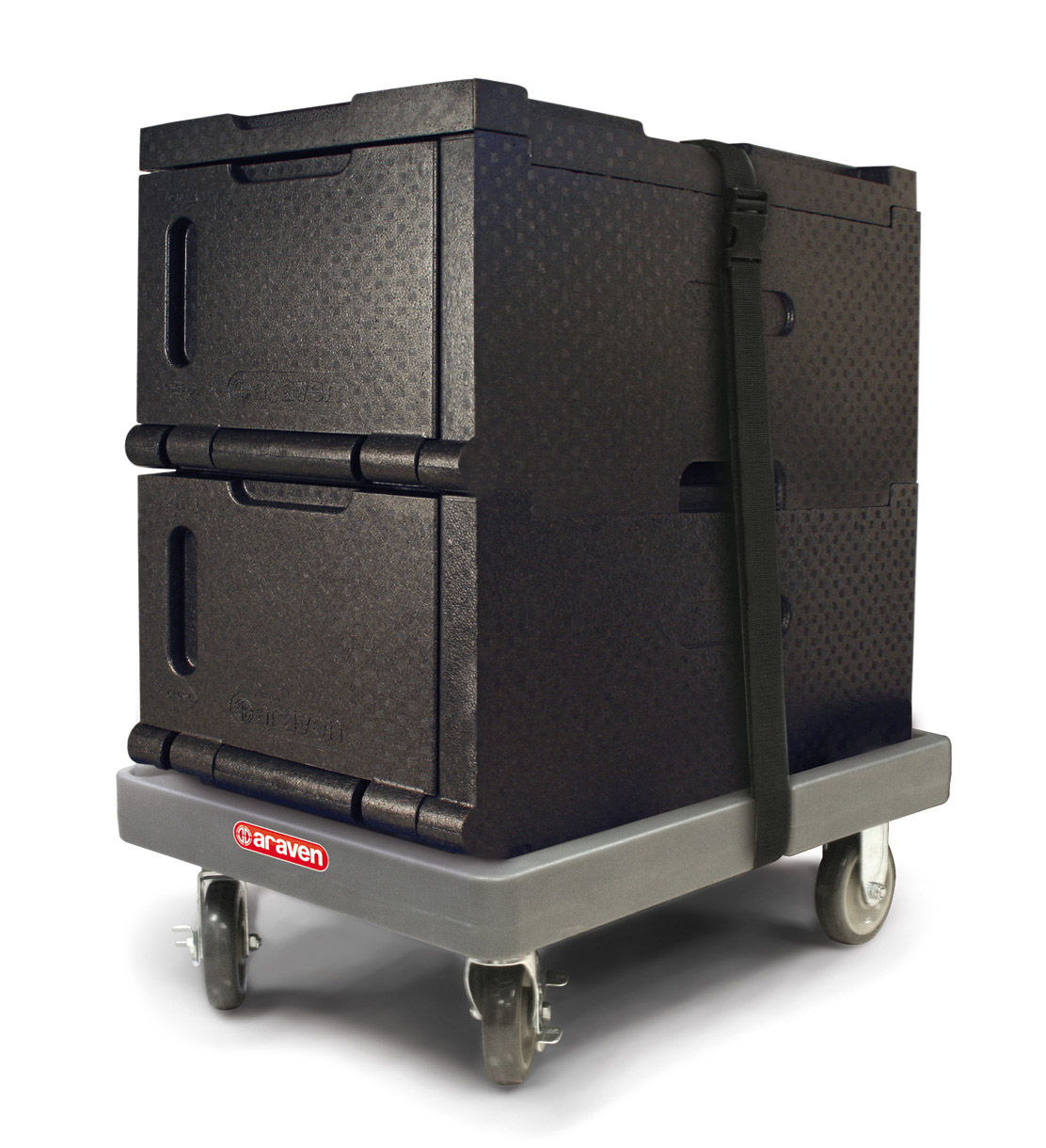 ARAVEN Rollwagen für GN 1/1 Behälter inklusive Befestigungsgurt, 710x530x230mm