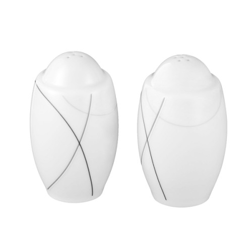 Seltmann Garnitur Salz und Pfeffer, Form: Trio, Dekor: 71381 Highline