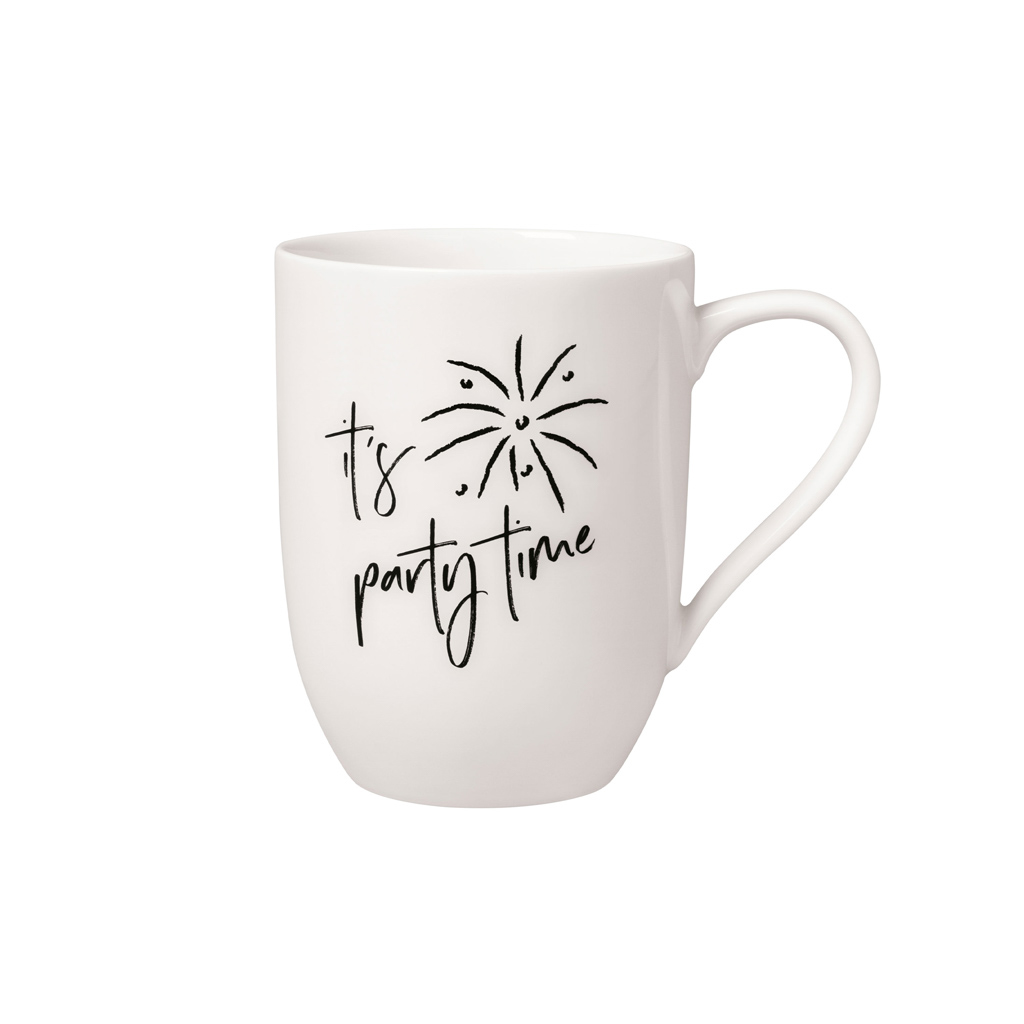 Villeroy und Boch Becher mit Henkel it's party time - Maße: 11,5 x 8 x 10,5 cm / Ser.: Statement
