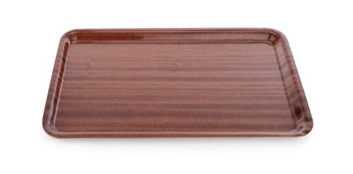 Tablett TABLETT SERIE 9000. GN 1/1, melamin/holz. rechteckig, mit rutschhemmender