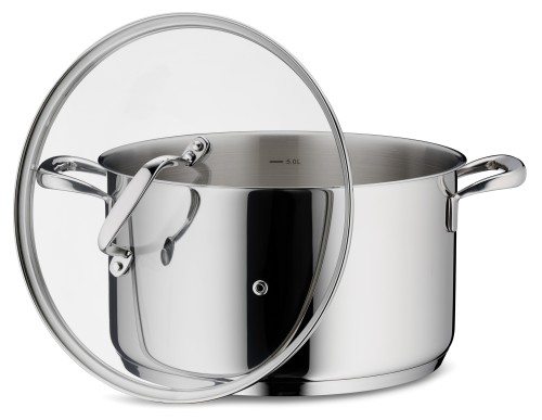 KELA Fleischtopf Flavoria Edelstahl 18/10 silber glänzend 14,0cm 24,0cmØ 5,5l