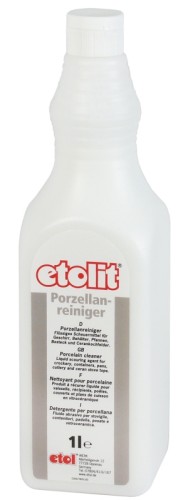 Porzellanreiniger Etolit® in Flasche flüssiges Scheuermittel für Porzellangeschirr, Behälter, Pfannen, Besteck und Ceran©-Kochfelder