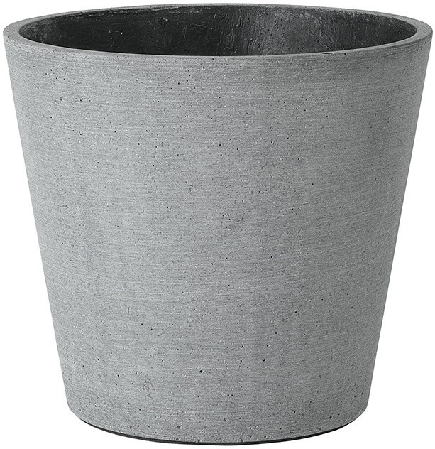 BLOMUS Pflanzgefäß - Dark Grey, H 16,5 cm, Ø 18 cm -
