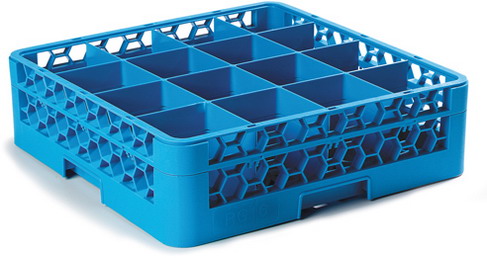 Carlisle Tassenkorb + Aufsatz, 50 x 50 cm, blau, 16 Fächer à 11 x 11 cm, Höhe 12,1 cm