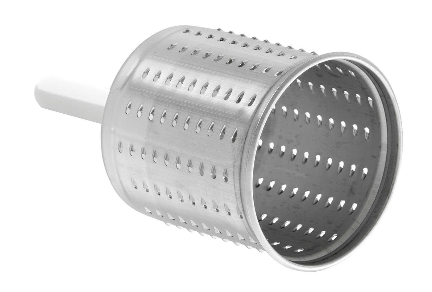 Bartscher Gemüseschneider Zusatzset, KA | Setbestehend aus: 1 Feintrommel (für Hartkäse,Nüsse, Paniermehl) | 8,3 x 8,3 x 15,5