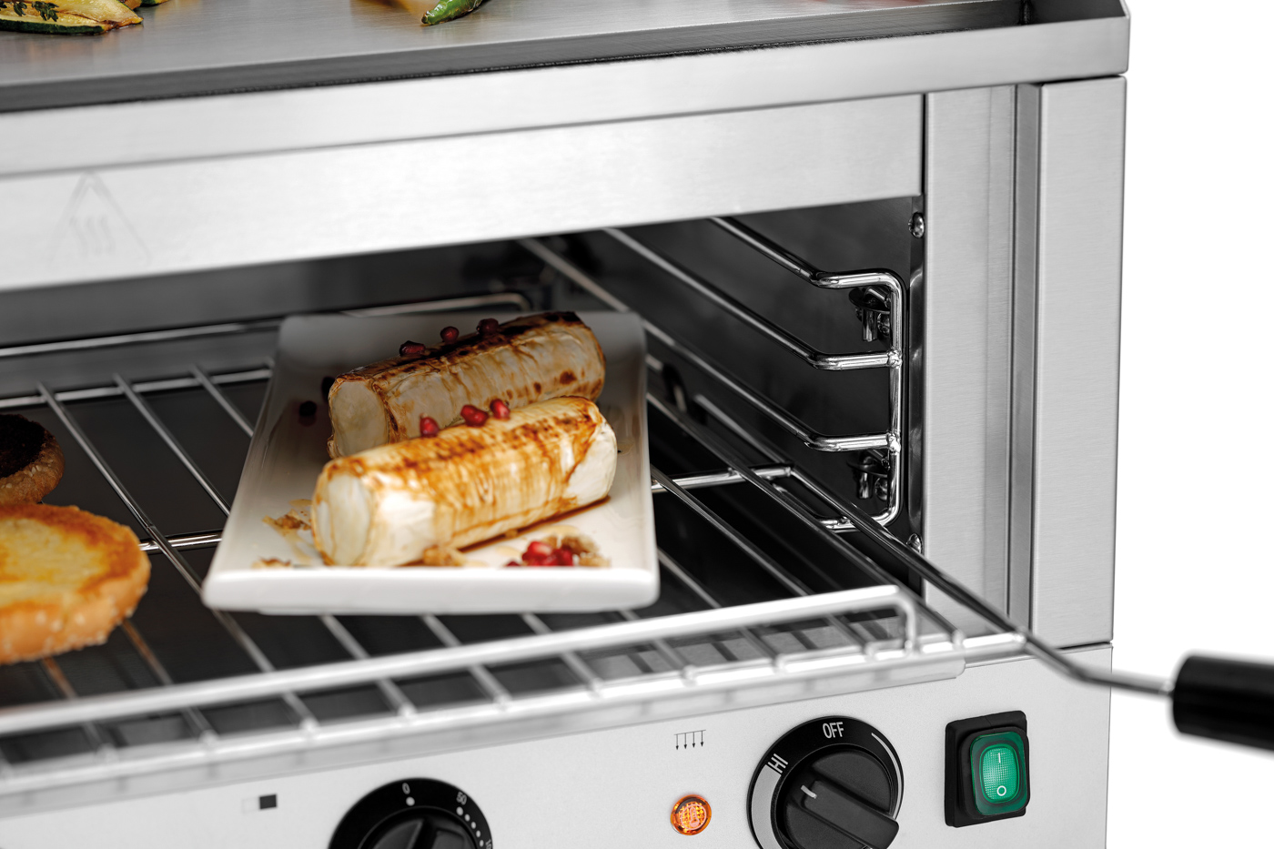 Bartscher Griddle-Salamander 6640 |Geräte-Anschluss: 3 NAC | Maße: 71,8 x 56 x 46,0cm. Gewicht: 49,8 kg