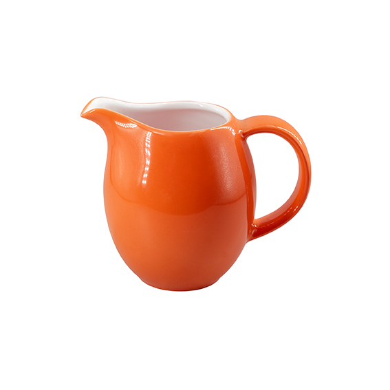 Gießer 0,20 l (alt 0,25 l) - Form: Table, Selection - Dekor 79922 orange - aus Porzellan., Hersteller: Eschenbach. "Made in Germany".