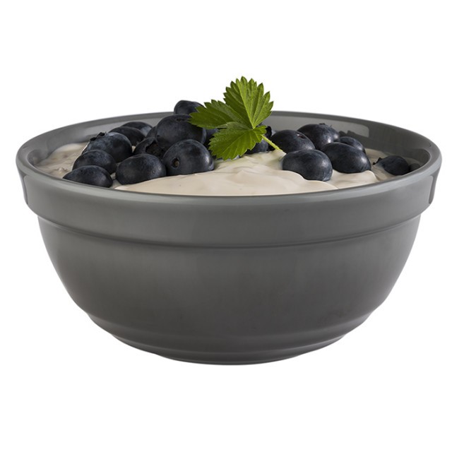 APS Schale -EMMA-, Ø 14 cm, H: 6,5 cm, Melamin, grau, 0,5 Liter