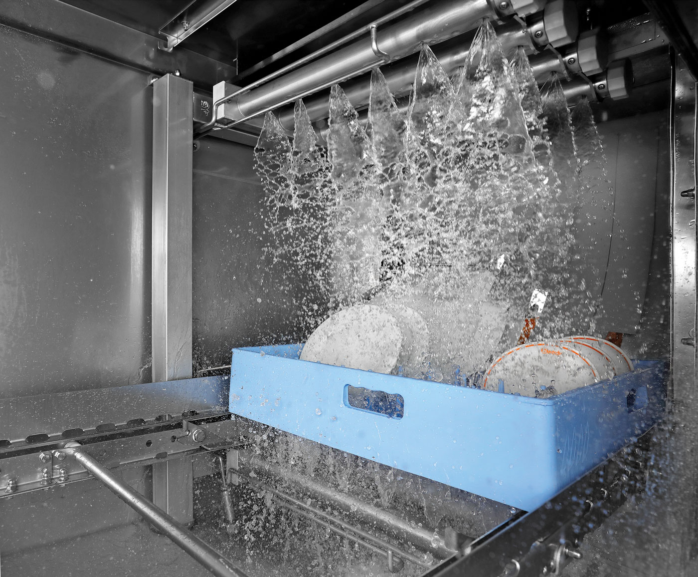 Bartscher Korbtransport-Spülmaschine KTS5000 | Gläser-Höhe max.: 450 mm | Maße: 230 x 80,5 x 2120 cm. Gewicht: 372,8 kg