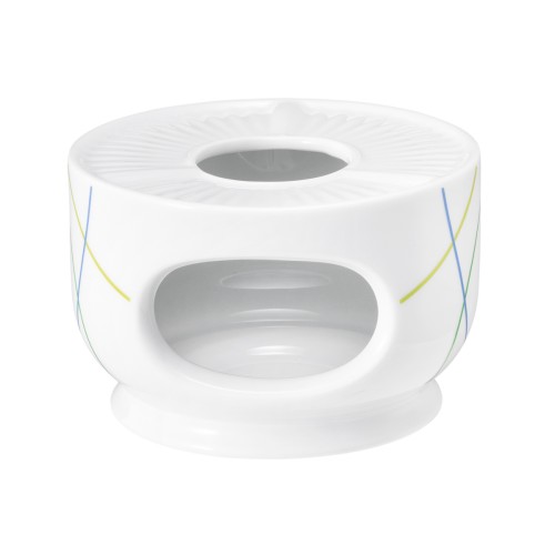 Seltmann Stövchen 1069 klein, rund, Form: Community, Dekor: 57403 Green Line, hohe Kantenschlagfestigkeit, Made in Germany