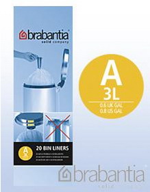Brabantia Müllbeutel A Kapazität: 3 l Menge: 20 Stück / Rolle