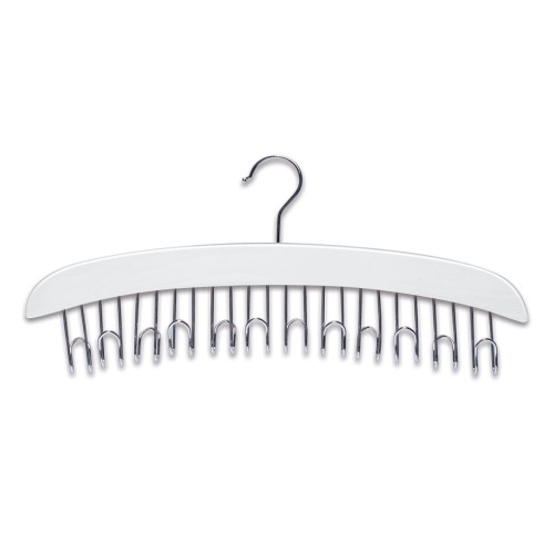 Zeller Gürtelhalter, weiß, Buche/Metall verchromt