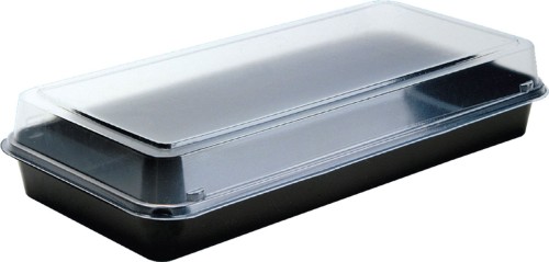 Duni Lunchbox 270 x 135 x 54 mm Schwarz ungeteilt, 160 Stk/Krt (1 x 160 Stk)