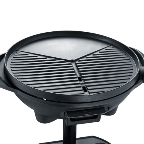 Severin Standgrill mit Haube, ca. 2000 W, Grillplatte mit keramischer Beschichtung, 2,8 m Zuleitung, integriertes