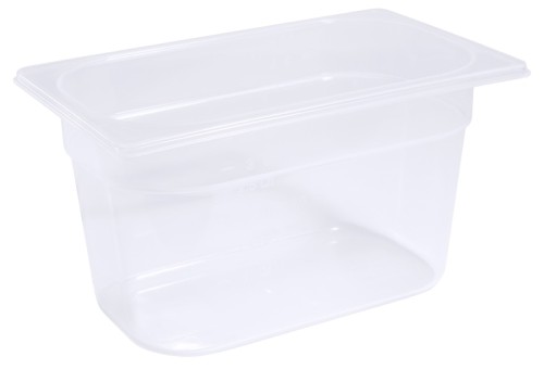 GN-Behälter 1/4 aus Polypropylen, milchig-transparent, tiefkühl- und spülmaschinengeeignet, geschmacksneutral, für