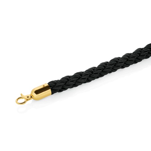 Verbindungskordel, Beschläge goldfarben. Material: Edelstahl, Polyester. Serie: Classic Eco. Durchmesser: 2,8 cm. Farbe: schwarz. Maße: