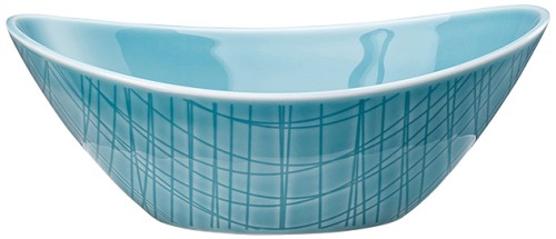 Mesh Colours Aqua (türkis) von Rosenthal, Schale oval 15x11 cm, aus Porzellan