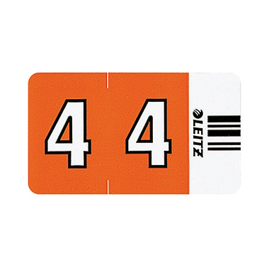 Leitz Ziffernsignal Orgacolor® Orgacolor® Registratursystem selbstklebend Papier orange 4