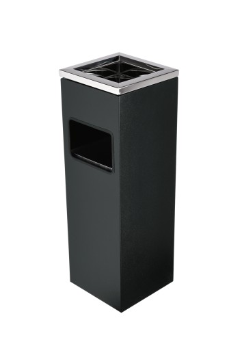 Standascher. pulverbeschichteter Stahl/Oberteil aus Edelstahl. mit herausnehmbarem,