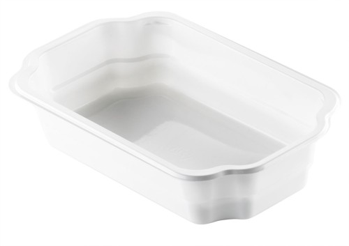 Duni PP-Schale Take-away 250 x 159 x 55 mm Weiß ungeteilt, 228 Stk/Krt (1 x 228 Stk)