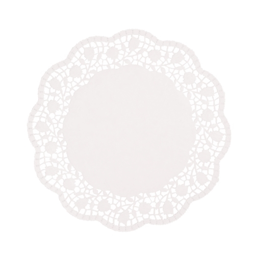 100 Tortenspitzen rund Ø 25 cm weiss von PAPSTAR