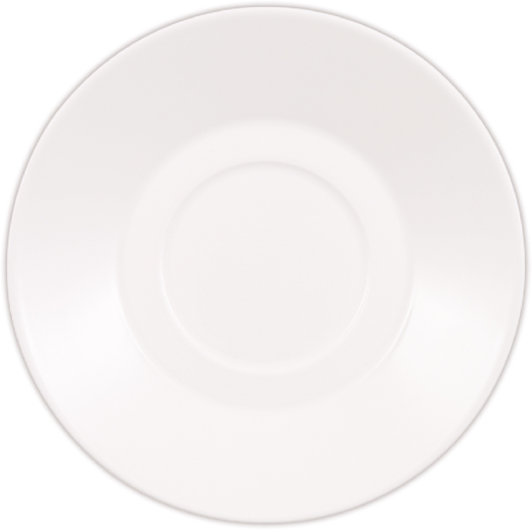 Kaffeeuntertasse STELLA, Durchmesser: 15cm, Premium Bone Porcelain, uni weiss, Villeroy & Boch