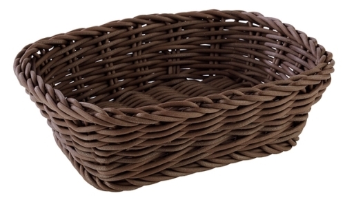 Korb, rechteckig 19 x 13 cm, H: 6 cm Polypropylen, braun -PROFI LINE- spülmaschinengeeignet bruchsicher stapelbar
