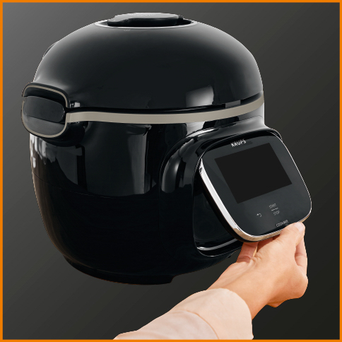 Krups Cook4Me Touch Multikocher; elektrischer Schnellkochtopf; vernetzt; WLAN; Touchscreen; 250 Rezepte; 13 Gareinstellungen; benutzerfreundlich;