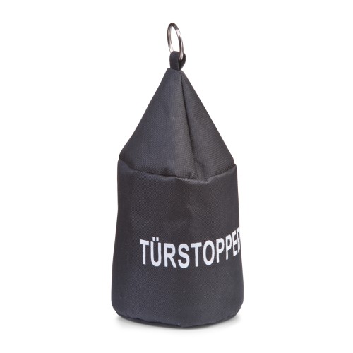 Türstopper, 100% Polyester, Ø13x24 cm; 1,4kg. Farbe: schwarz. Dieser robuste Türstopper aus Polyester überzeugt durch seinen festen Stand