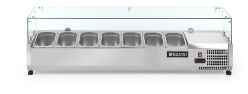 HENDI Aufsatzkühlvitrine - 230 V - 7 x GN 1/4 - 161 W