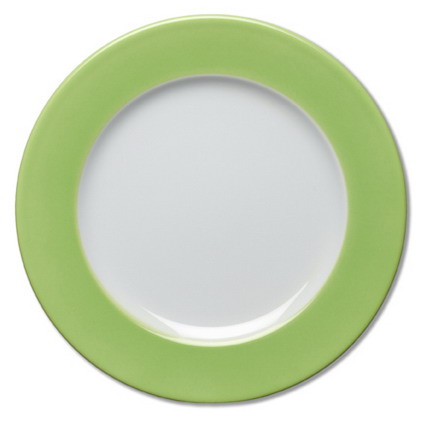 Dessertteller flach 20 cm, Farbe: light green / hellgrün, Form: Eschenbach Coffeeshop Color.