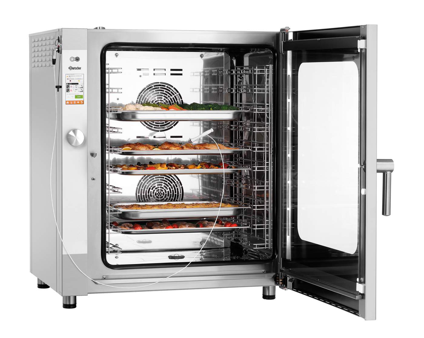 Bartscher Kombidämpfer Silversteam P-10111D |Temperaturbereich bis: 300 °C | Maße: 89 x 83 x106,5 cm. Gewicht: 120 kg