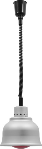 SARO Buffet Wärmelampe Modell HENRY Made in Europe - Material: (Lampenschirm) Leichtmetall - Spiralkabel: 1,55 m - 1 Infrarot-Lampe, rot (Ø