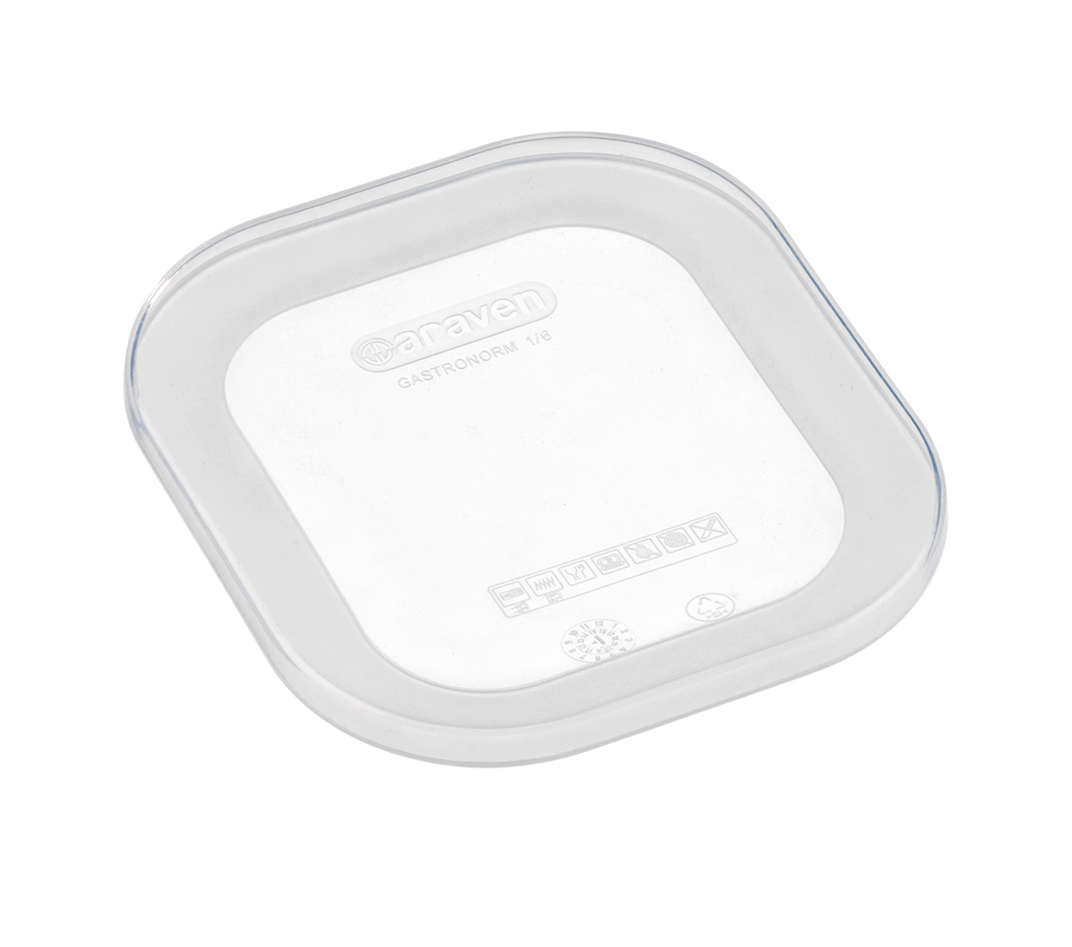 ARAVEN GN 1/6 Silikondeckel, durchsichtig