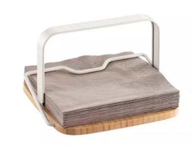 TESCOMA Serviettenständer Online Material: Kunststoff, Bambus-Holz Maße: 19,5 x 19 x11,5 cm