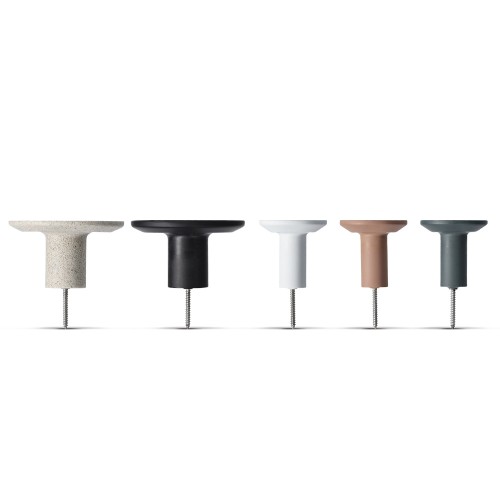 Wandhaken-Set, 5-tlg., Polyresin / Maße: groß: (2x) Ø 8,4x8, klein (3x): Ø 5x8 cm