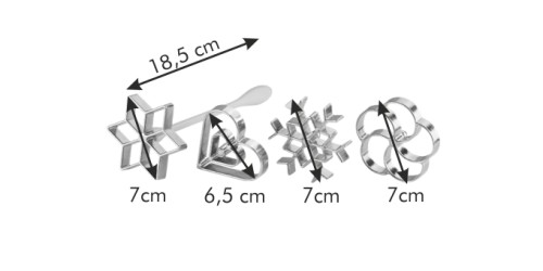 Rosettenwaffel-Eisen DELÍCIA, 4 St.