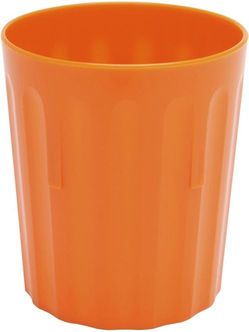 Roltex Trinkbecher mit Rillen und 220 ml Füllvermögen, orange