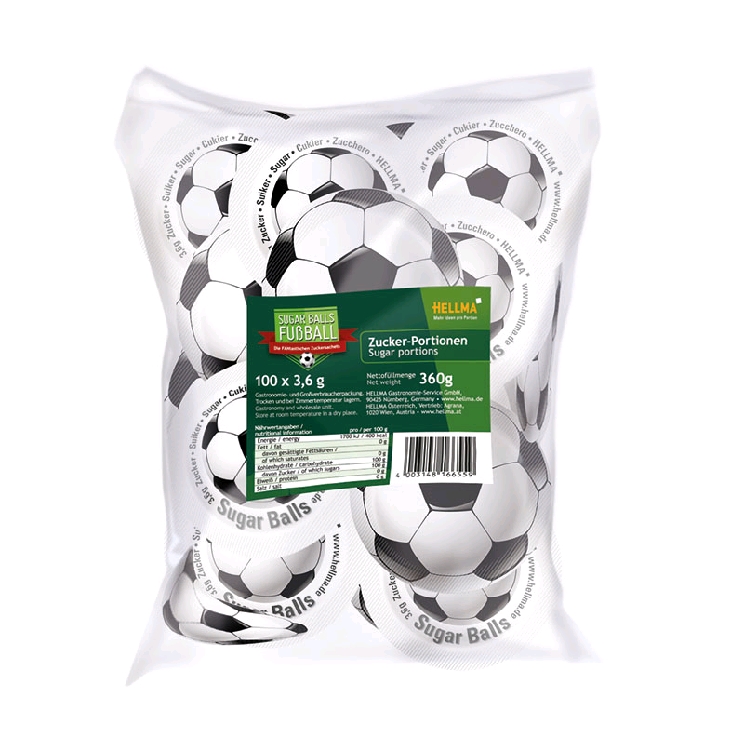 Hellma Sugar Balls Fußball, Inhalt: 100 Stück à 3,6 g.