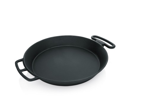 Riesenpfanne. mit einem abnehmbaren Rundgriff. Eisenguss. mit einem angegossenen