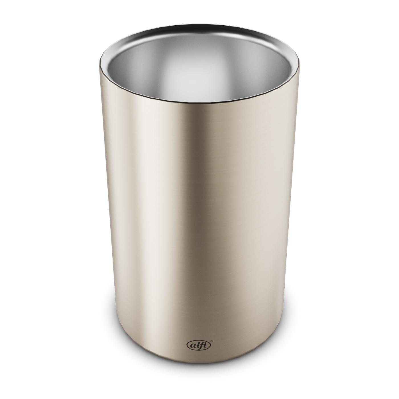 Flaschenkühler VINO aus doppelwandigem Edelstahl; champagne mat; frei von BPA für gesunden Genuss