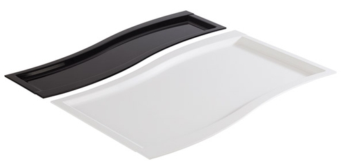 GN 1/1 Tablett -SINUS- 53 x 32,5 cm, H: 2 cm Melamin, weiß spülmaschinengeeignet stapelbar nicht mikrowellengeeignet