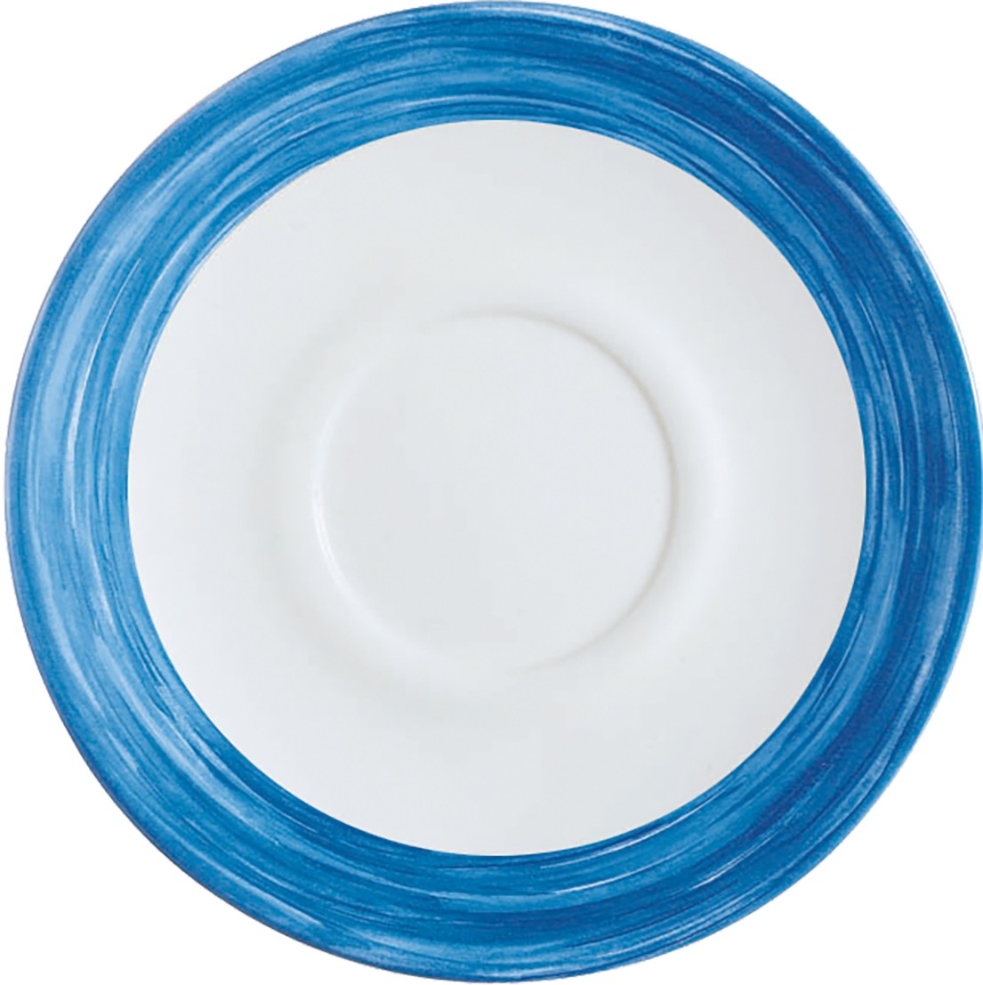 Kaffeeuntertasse 14 cm aus Opalglas Form BRUSH - Darkblue / dunkelblau von Arcoroc