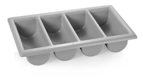 Besteckkasten. 4 Einteilungen. Polyethylen. Maße: 53,0 x 32,5 x 10,0 LxBxH.