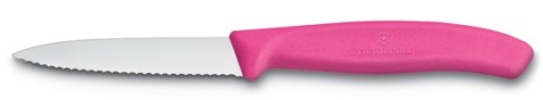 Victorinox Gemüsemesser Swiss Classic, Wellenschliff, pink, 8 cm