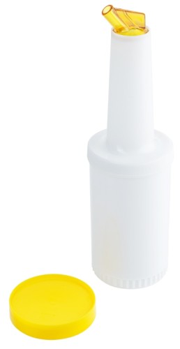 Mix-/Vorratsbehälter Behälter und Deckel aus Polypropylen,  gelbe Ausgießer aus SAN-Kunststoff mit 11 mm Ø Ausgussöffnung,